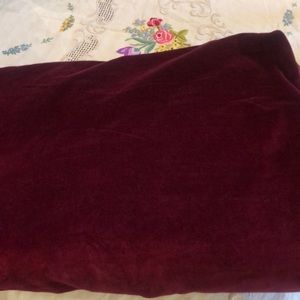 Wine colored 100% cotton Velvet curtains